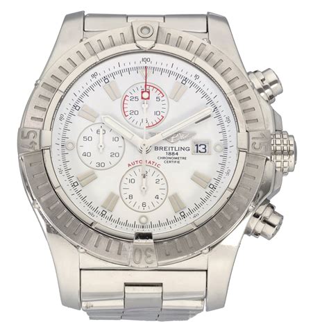 breitling super avenger 48mm stainless steel mens watch a13370|breitling super avenger bezel.